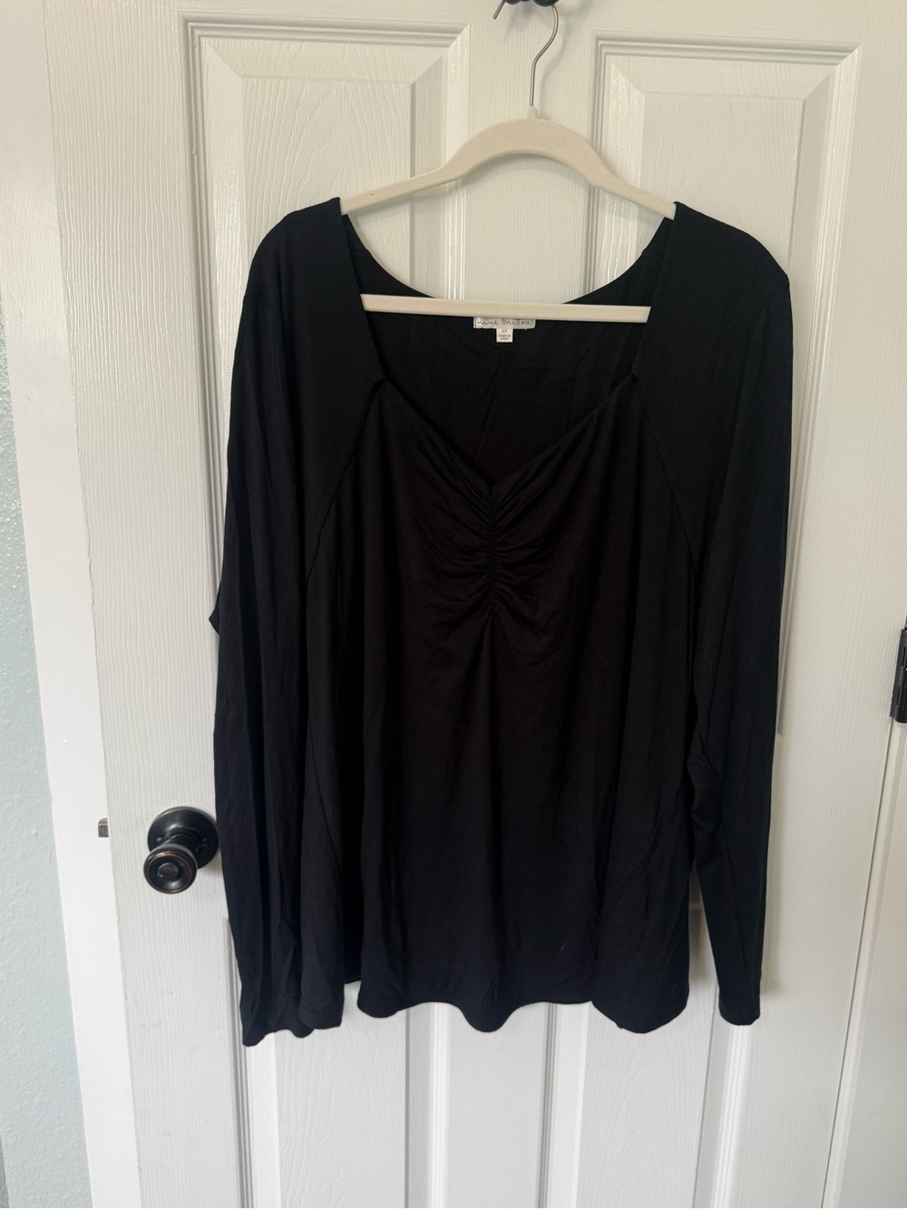 Nine Britton Black Long Sleeve Top